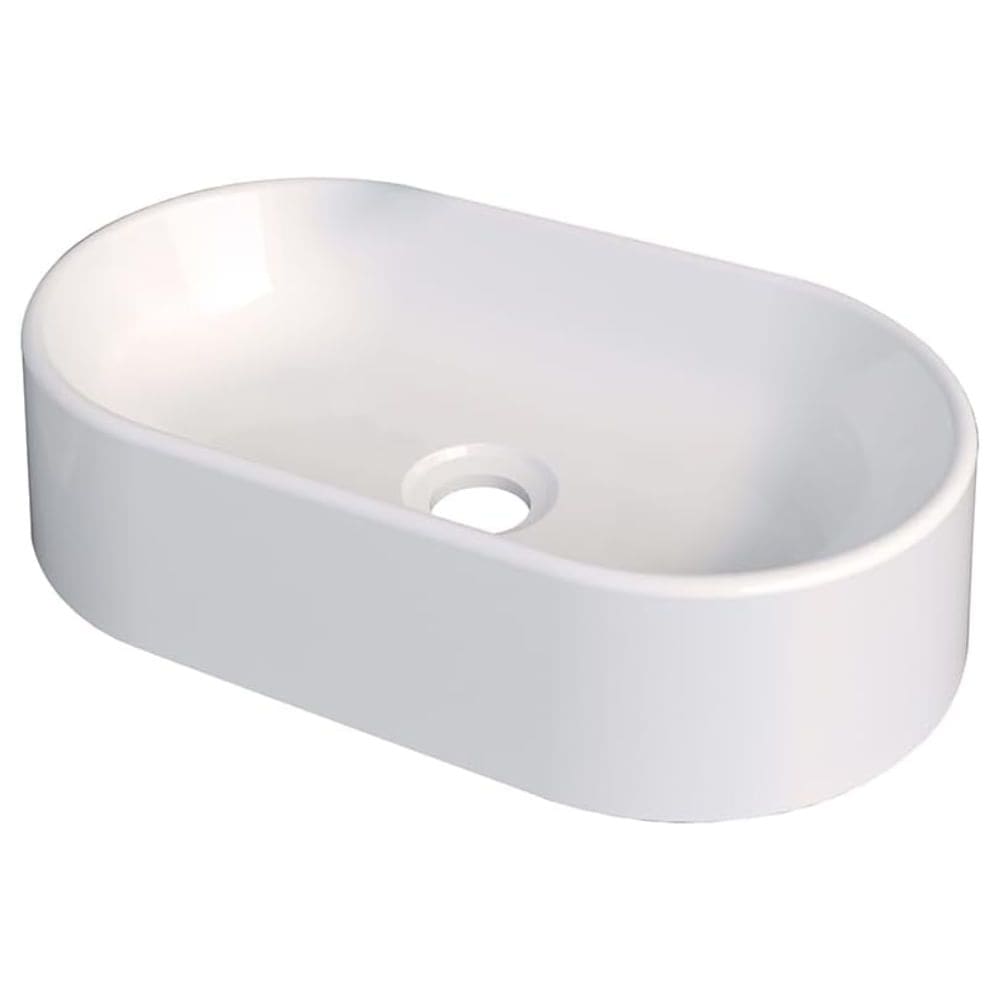 Cuba de Apoio para Banheiro em Mármore Sintético Nimbus Branco - COZIMAX