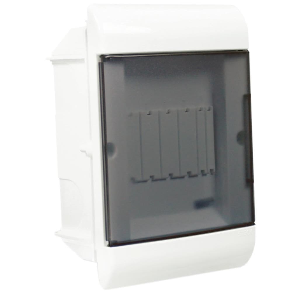 Quadro de Distribuição de Embutir Porta Transparente 5 DIN - SCM5TBR - STECK
