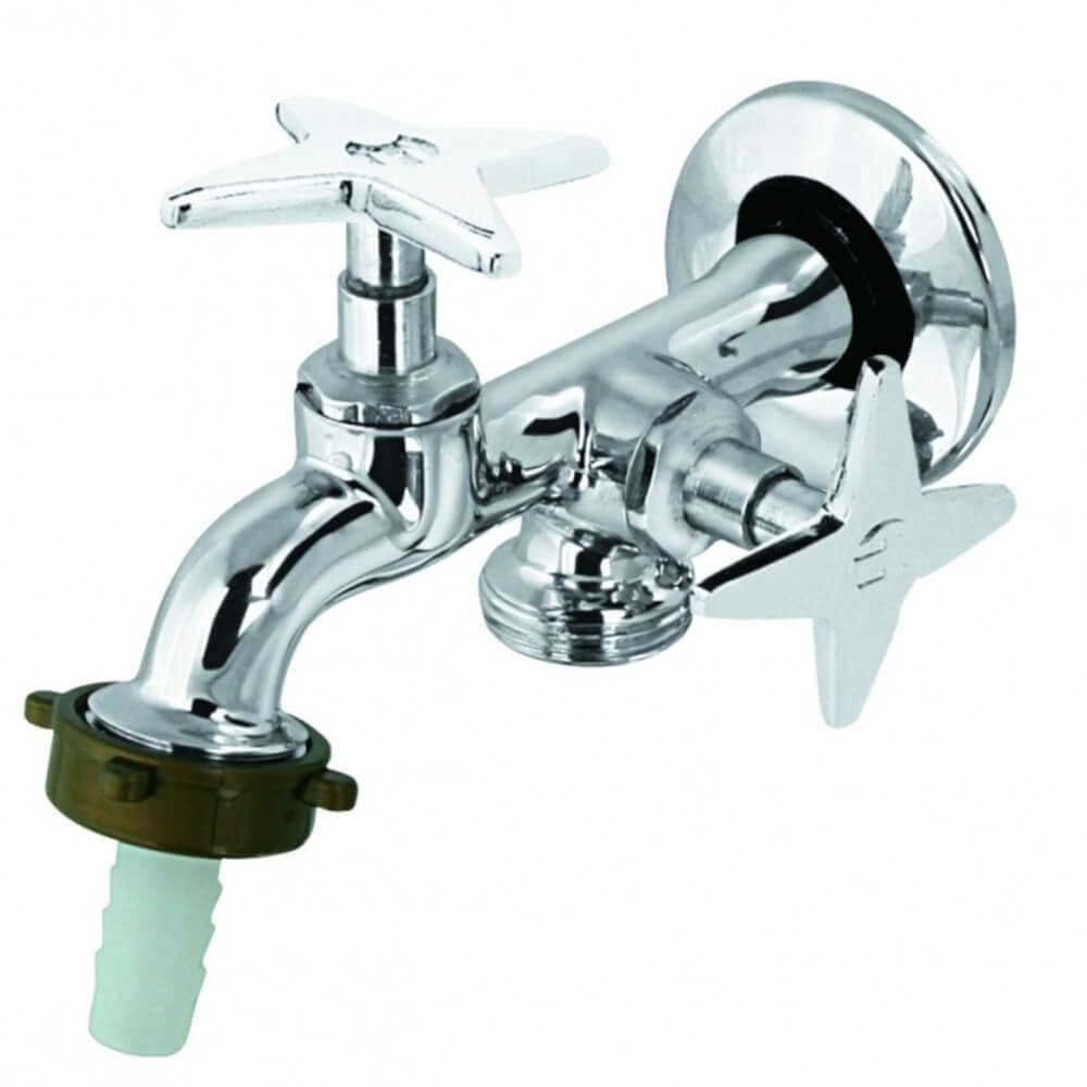Torneira para Tanque com Derivação Máquina de Lavar DN15 - VTD023CWG - ESTEVES