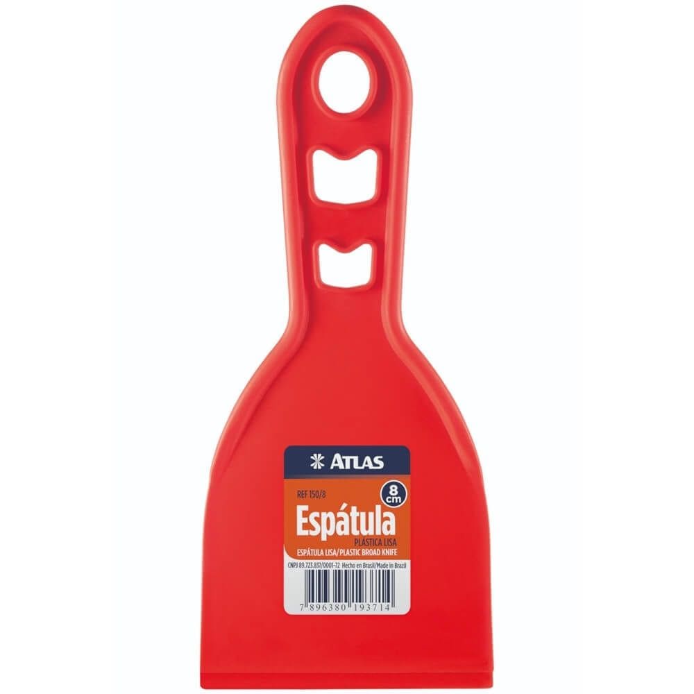 Espátula Plástica Lisa com Cabo 80mm - 150/8 - PINCÉIS ATLAS
