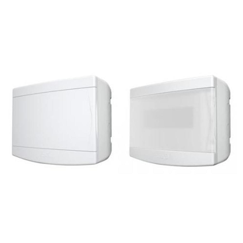 Quadro de Distribuição Sobrepor Para 6/8 Disjuntores Sem Barramento Porta Branca - 33.04.842.4 - TIGRE