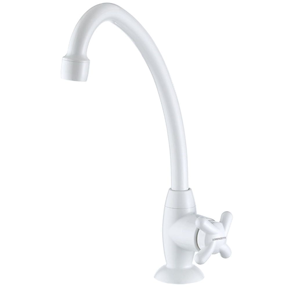Torneira de Mesa para Cozinha Bica Móvel Branca 1167 F34 - 7111002 - LORENZETTI