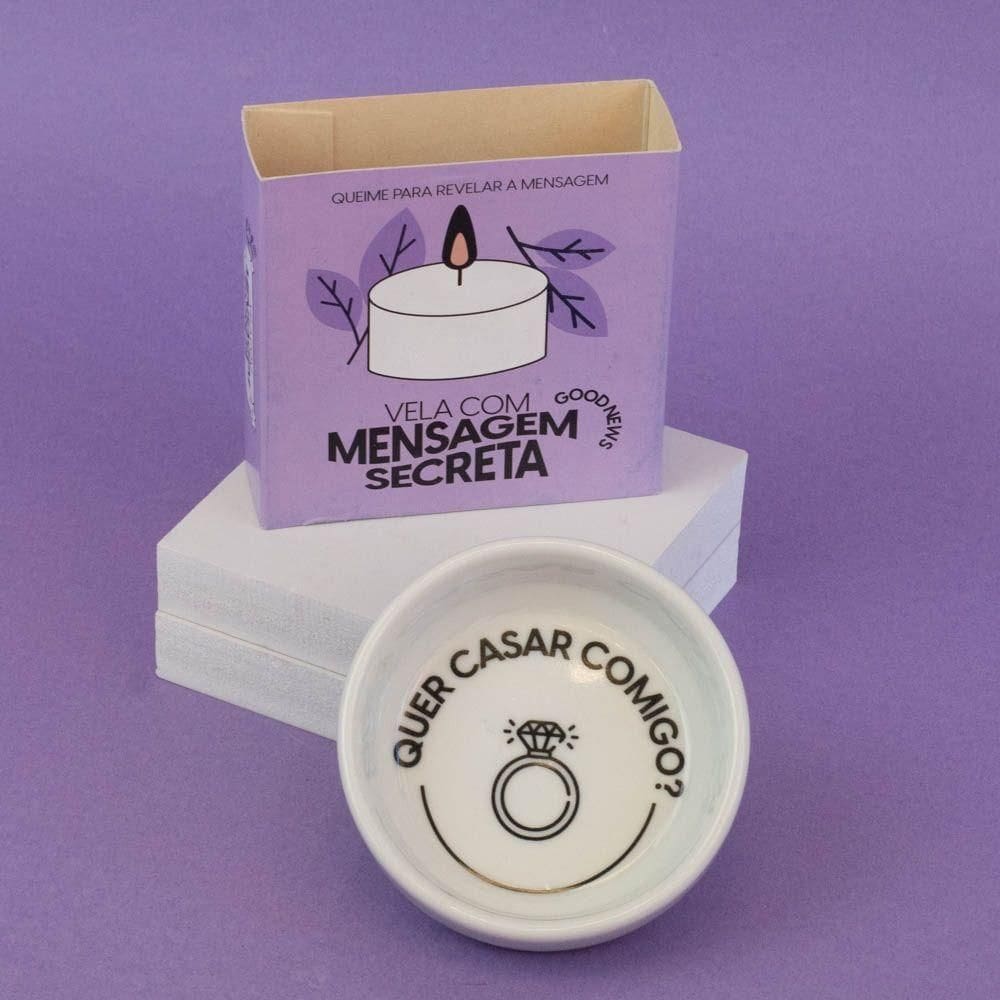 Vela Aromática De Baunilha Com Mensagem Secreta Case-se Comigo!
