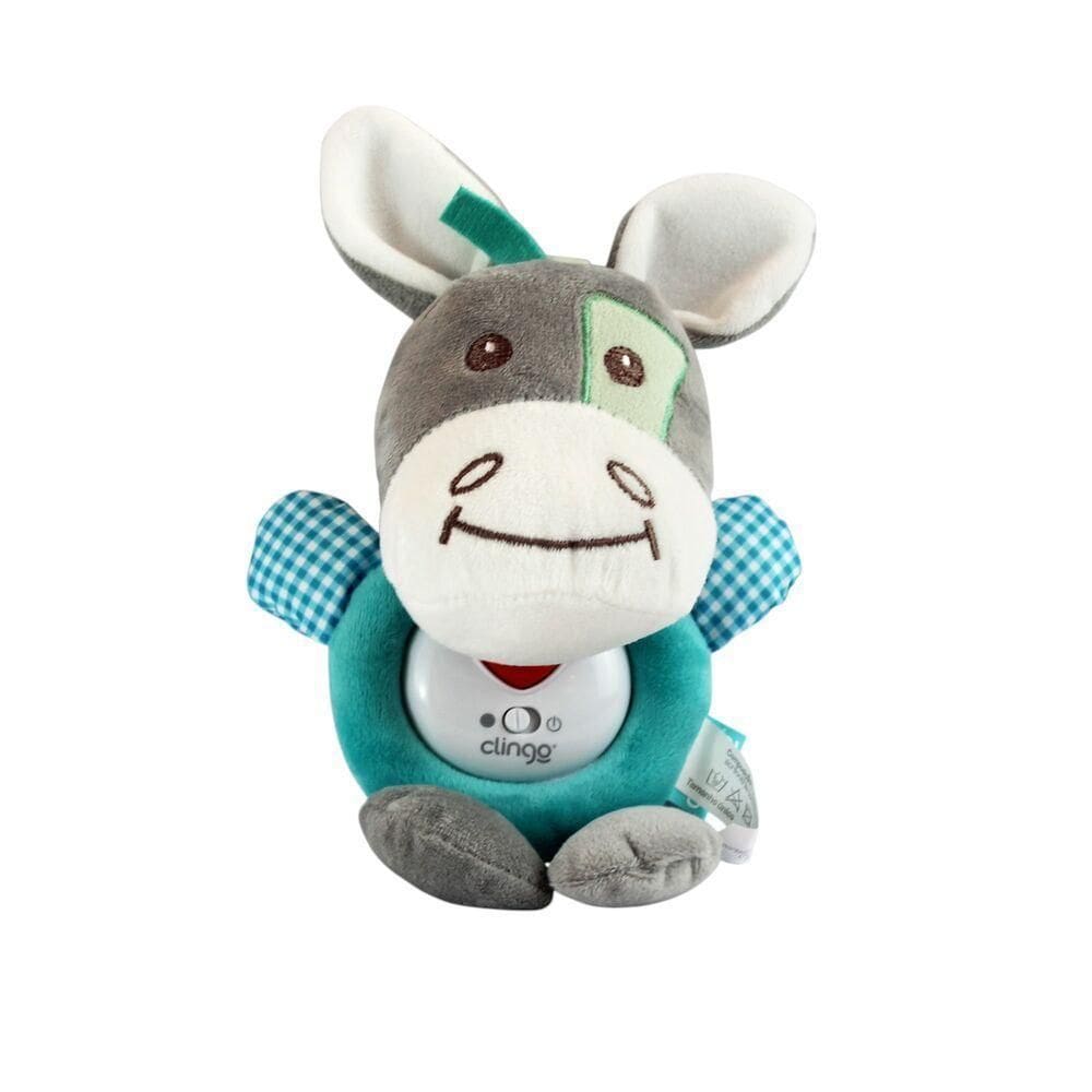 Pelúcia Vaquinha Azul Musical Com Luzes E Sons Interativos