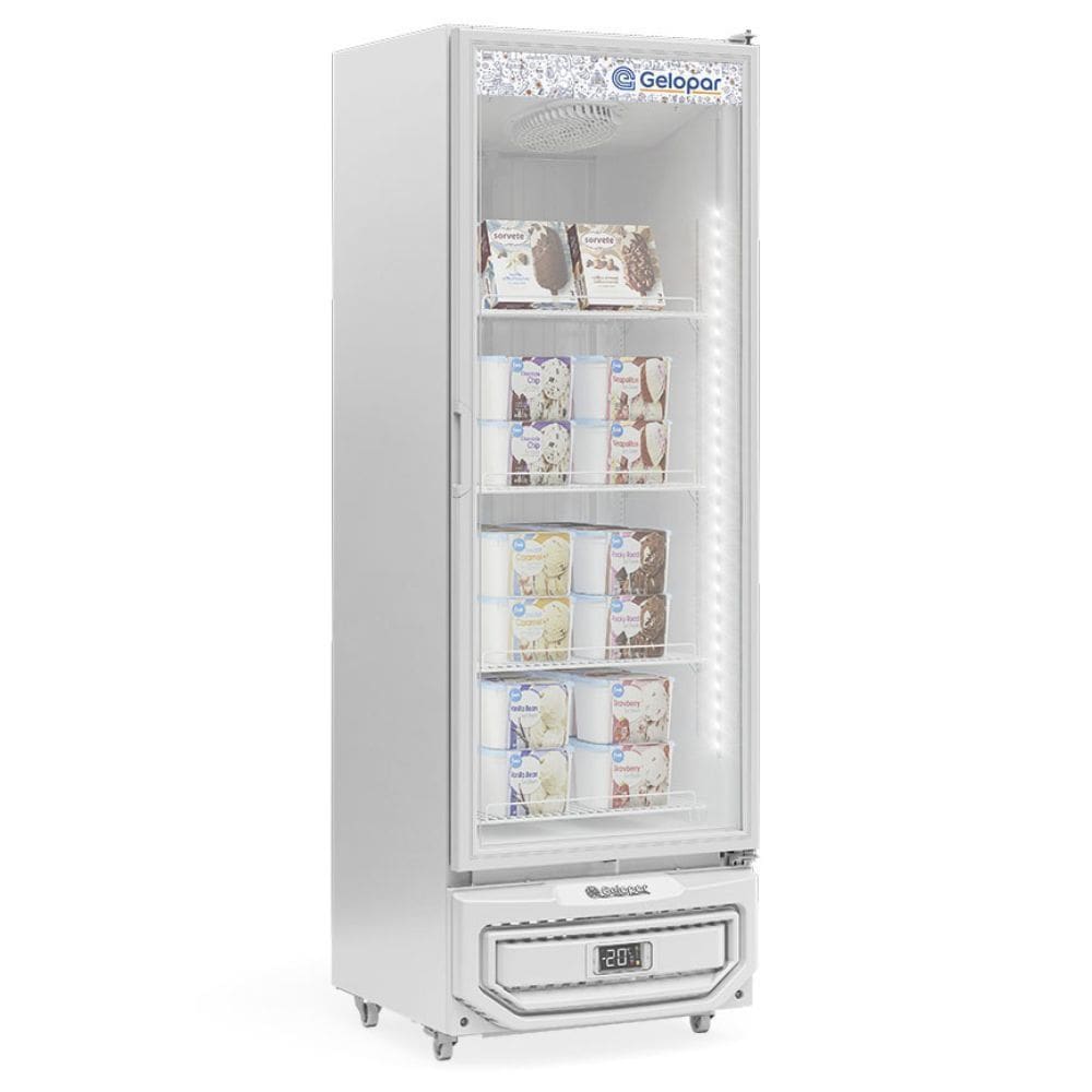 Conservador Vertical Porta de Vidro GPF45LP Branco Gelopar 220V