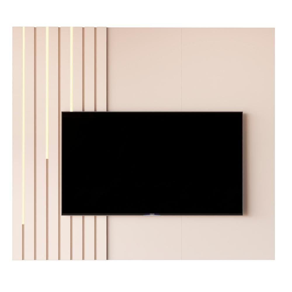 Painel Suspenso Boto 1.4 Com Led Sala Para Tv Até 58 Off White