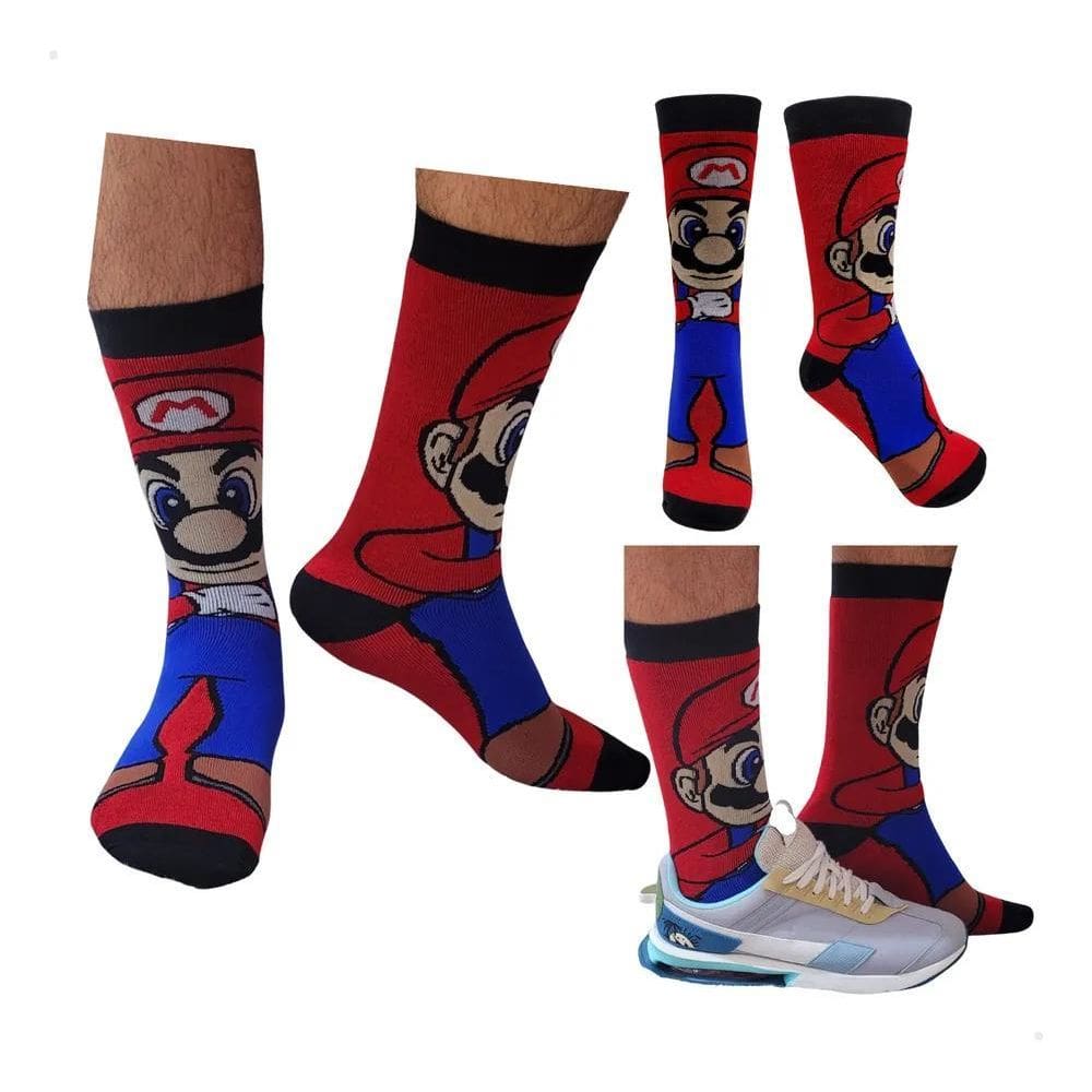 3X Meias Divertida Colorida Skate Ciclismo Corrida Bike Casu