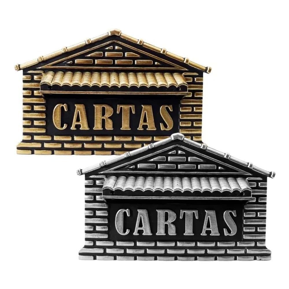 Caixa De Correspondencia Plastic04 Ouro Grade Muro