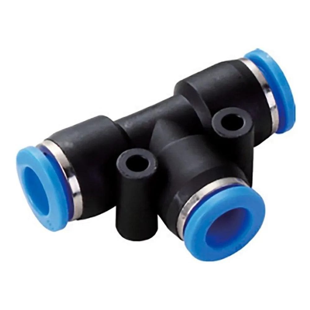 10 Un Conexão União Tee Plástica 6Mm Pneumática Instantânea