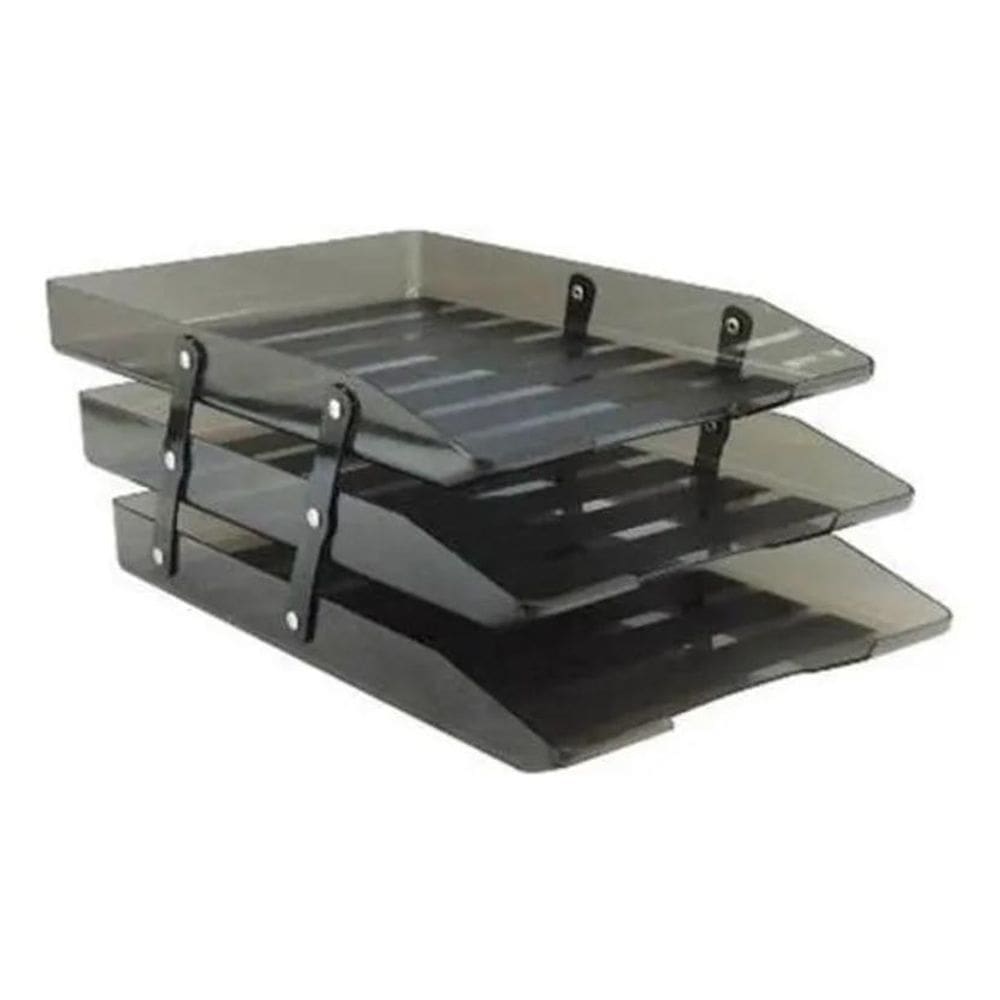 Papeleira Caixa De Correspondência Bandeja Tripla Acrílico