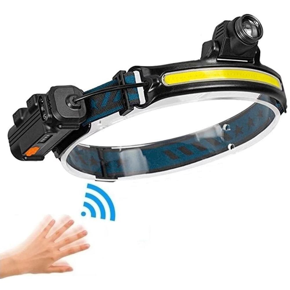Lanterna De Cabeça Recarregavel Com Sensor De Movimento