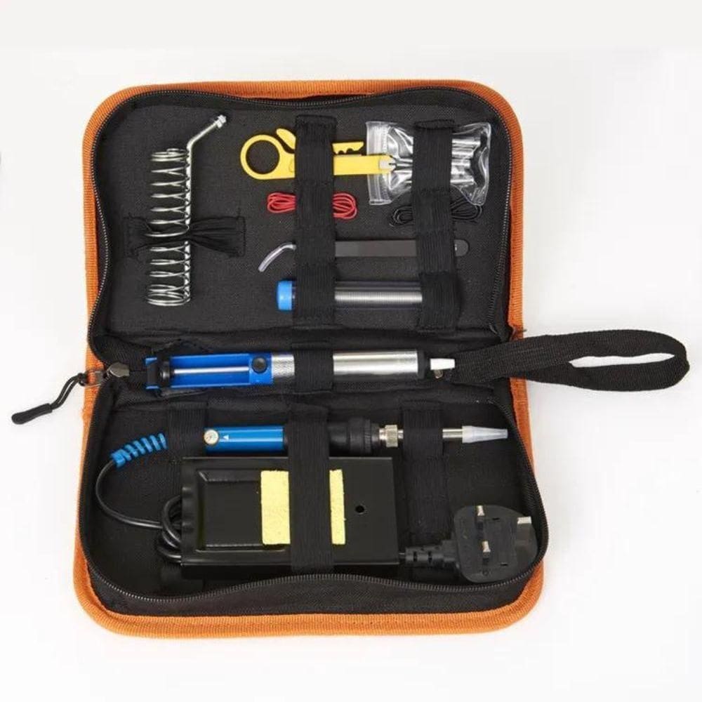 Kit Ferro Solda + Tubete Estanho Com Resina E Sugador Solda