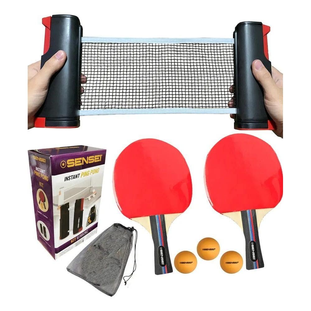 Kit 2 Raquete Tenis De Mesa Ping Pong Profissional Lisa Rede