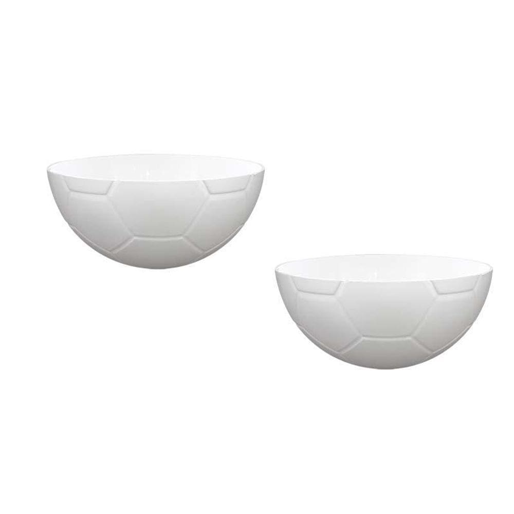 Kit 2 Petisqueira Futebol Branco 240Ml Plástico