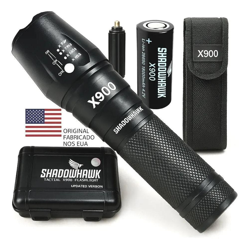 Lanterna Led Tatica Recarregável Shadowhawk Com Zoom