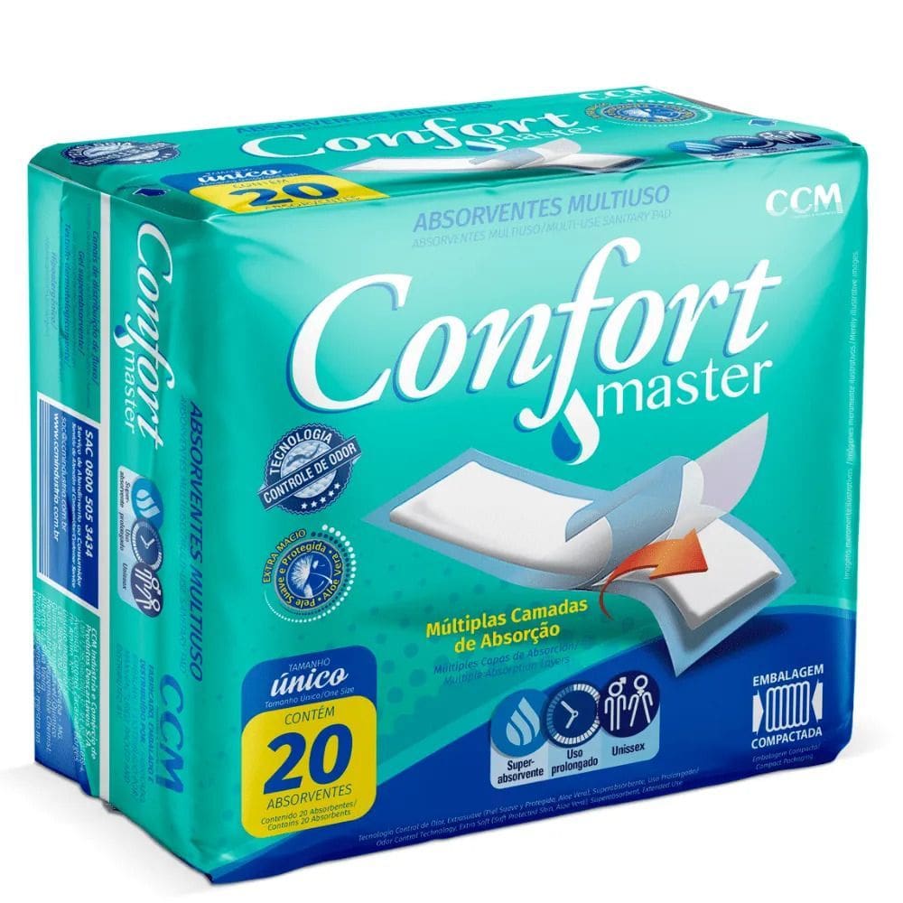 Absorventes Multiuso Confort Master 20 Unidades