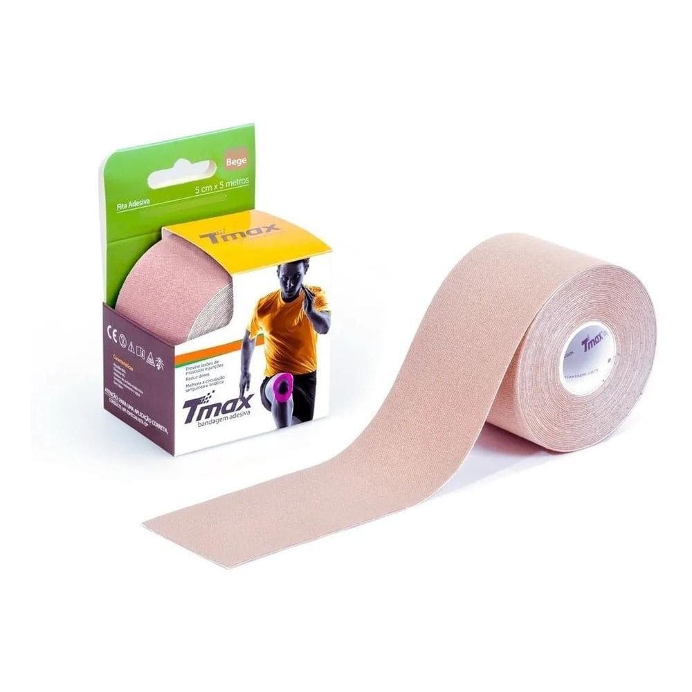 Fita Tape Bandagem Adesiva Elástica Tmax - Bege