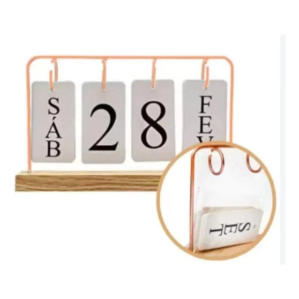 Calendário De Mesa Decorativo Argola