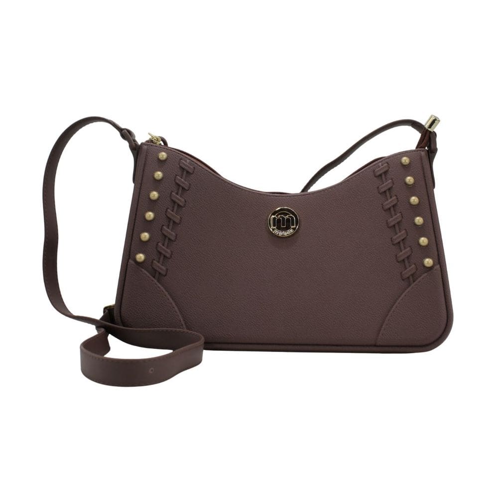 Bolsa Feminina Moleca Chocolate/Dourado