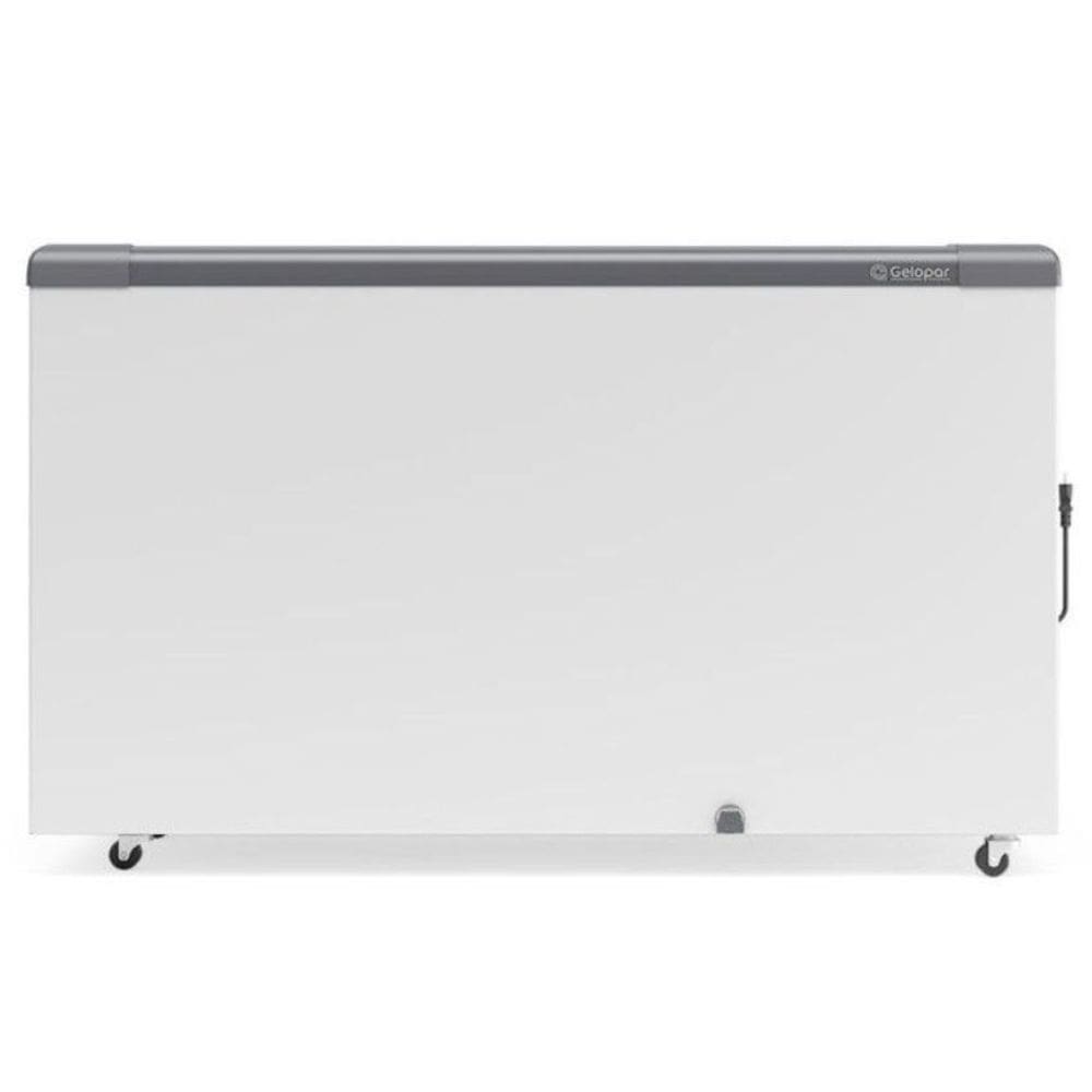 Freezer Plano Vidro Reto Deslizante GHD400 Cinza Gelopar 220V