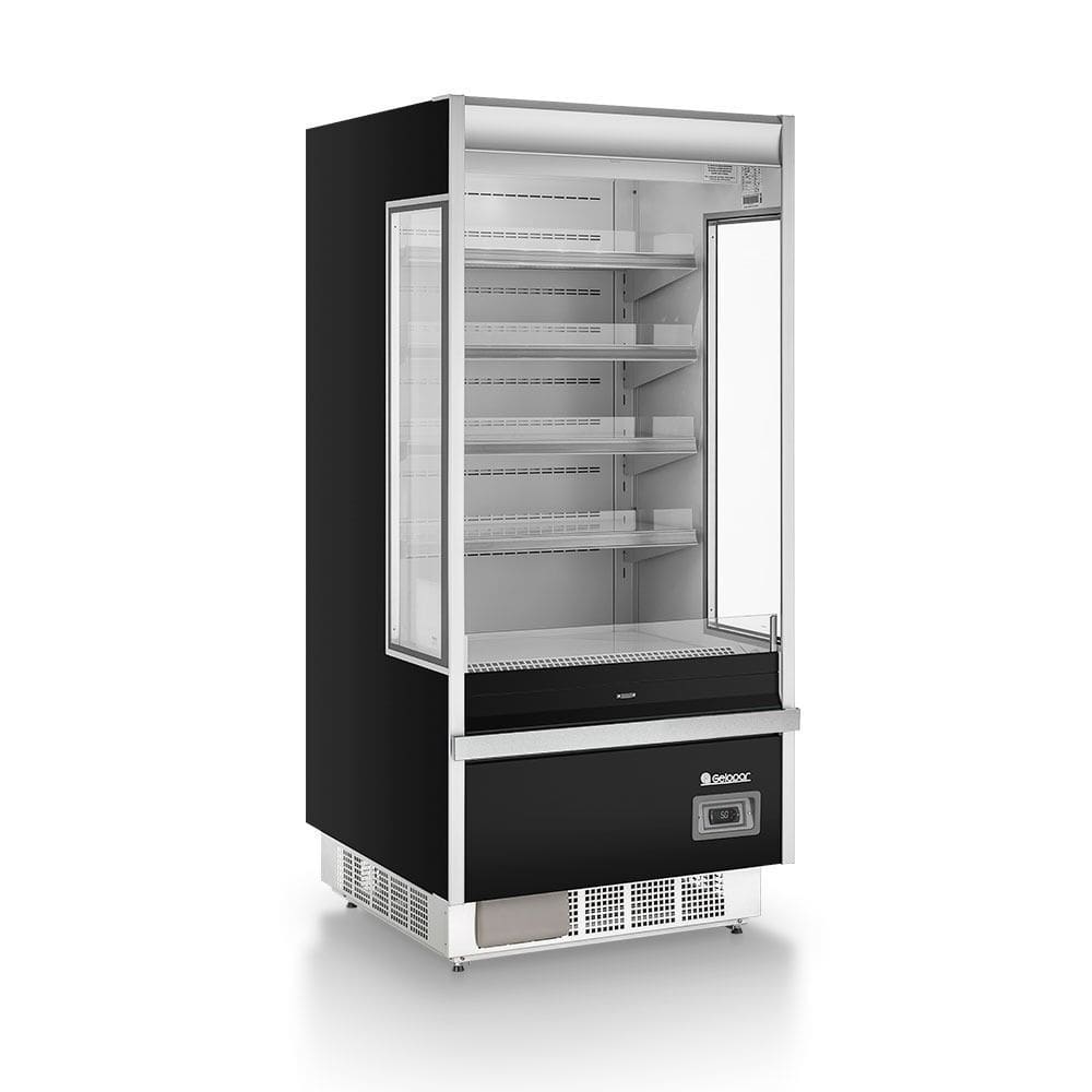 Expositor Vertical Aberto GSTO900 Preto Gelopar 220v