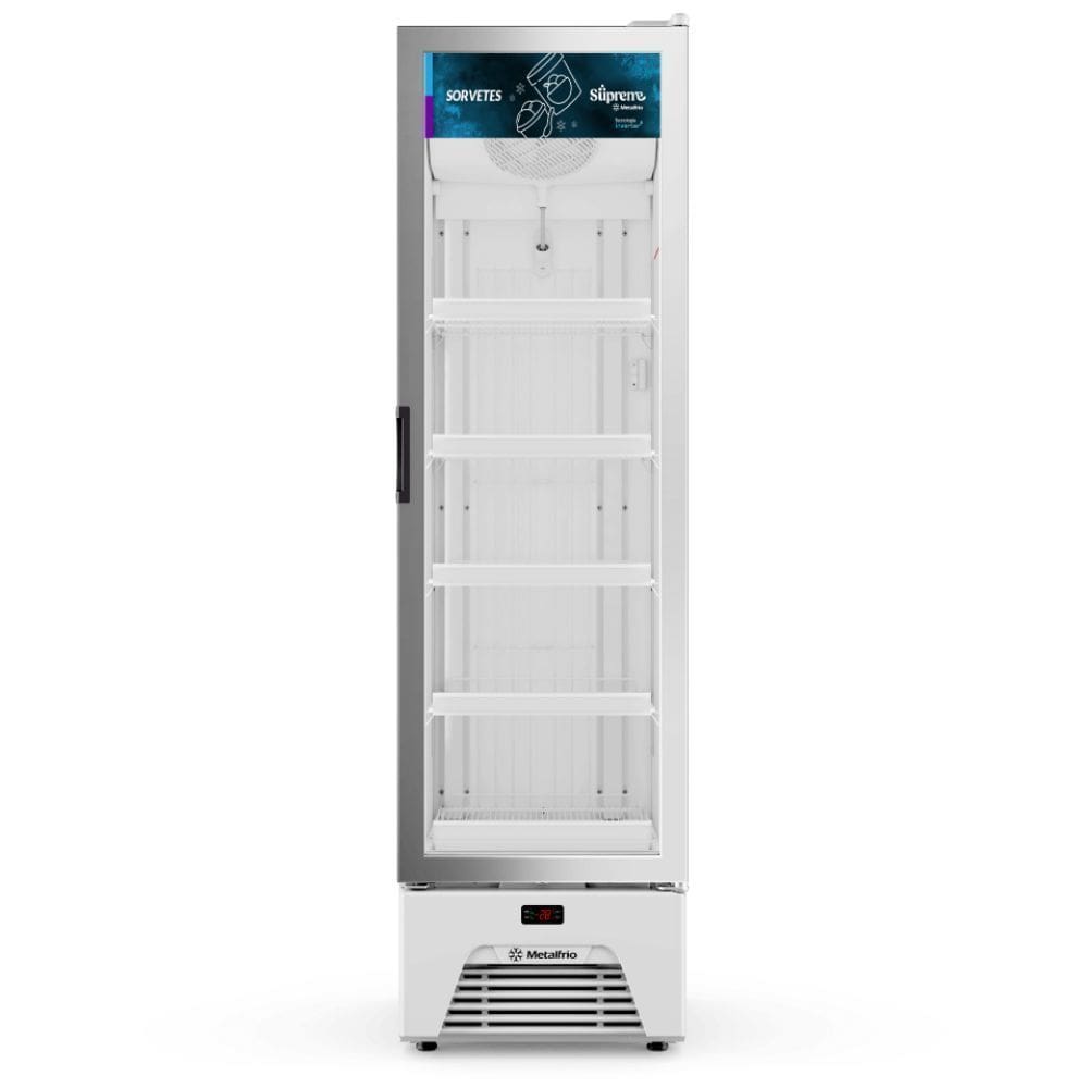 Freezer Vertical Slim Frost Free para Sorvetes 337L VF28 Branco Metalfrio 220V
