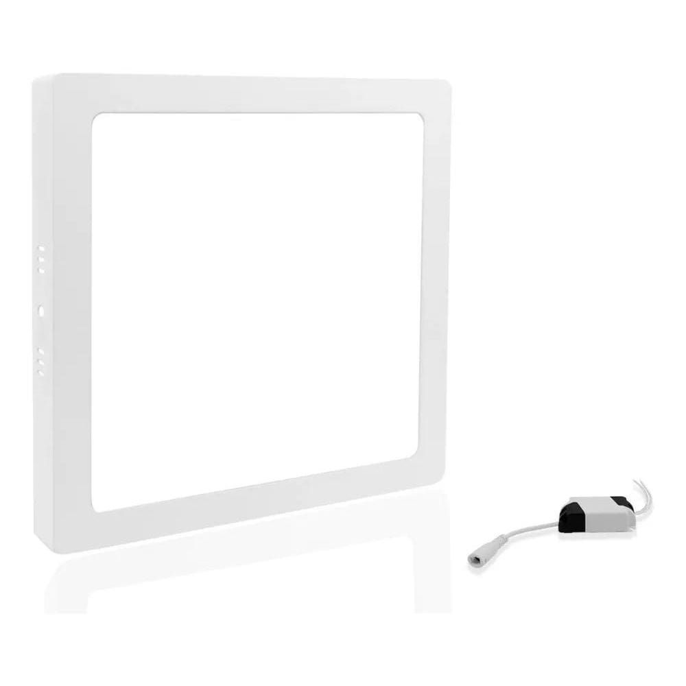 Plafon Led Quadrado 24W Painel Sobrepor Branco Frio