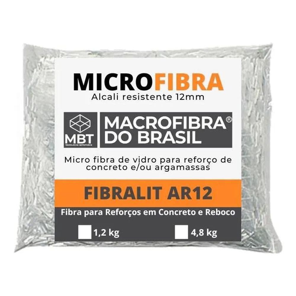 Fibra De Vidro Fibralit Co. Para Concreto.  1,2 Kg/1 Un