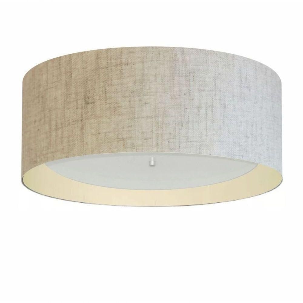 Plafon Para Dormitório Cilíndrico Sd-3008 Cúpula Cor Rústico Bege Bege