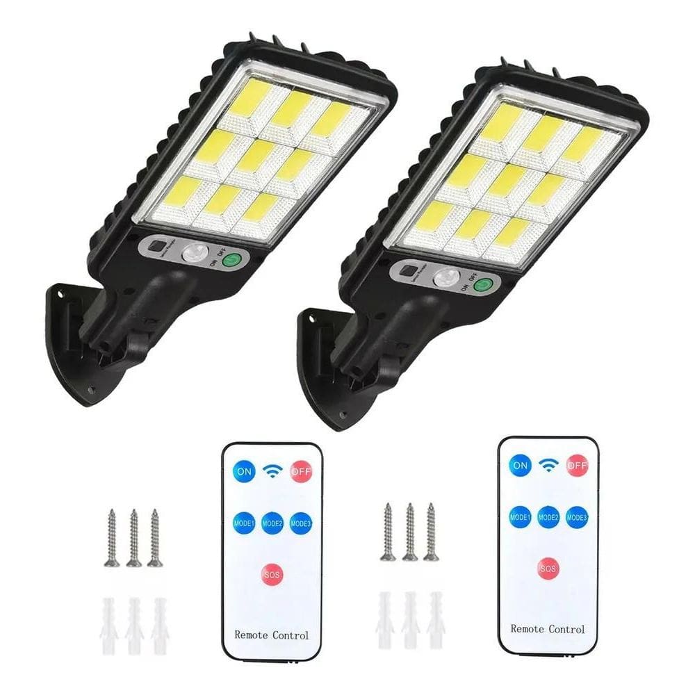 2Pçs Mini 108W Lampada Luz Led Luminaria Solar Jardim Extern