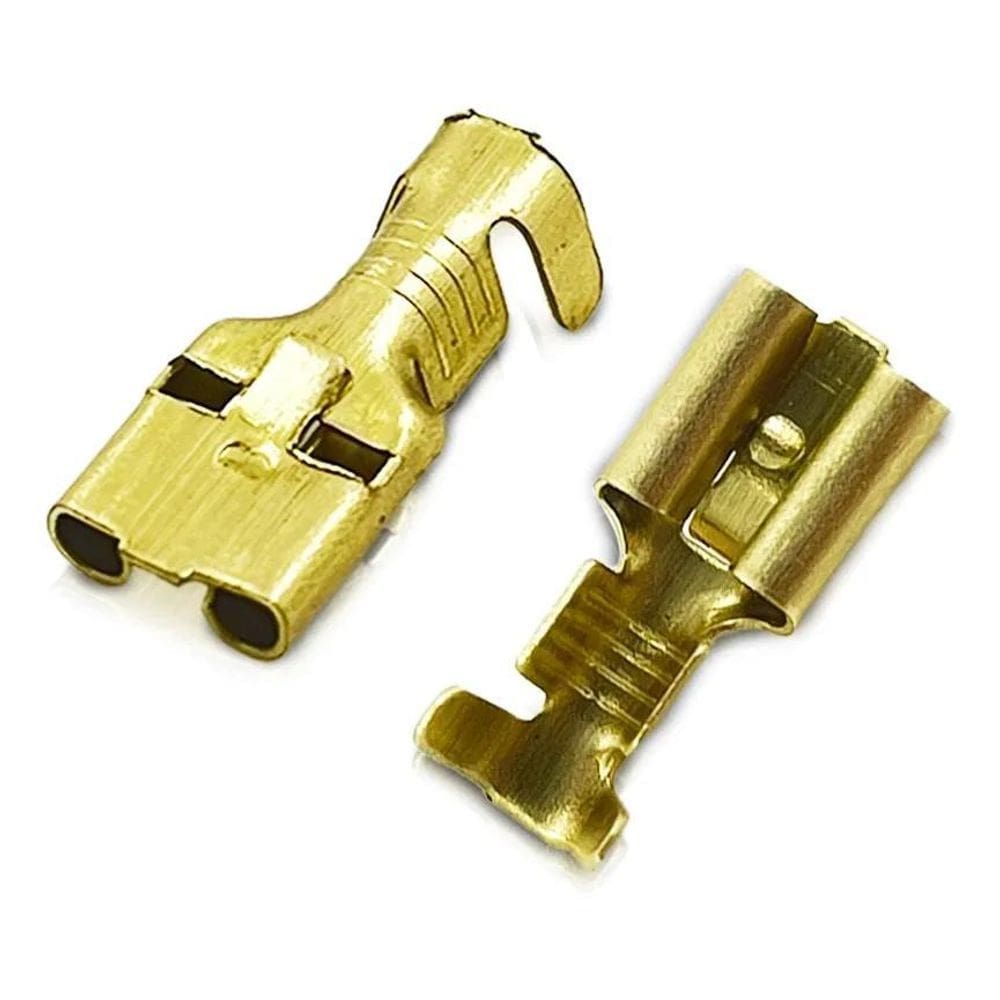 Terminal Encaixe Femea Com Trava 6,3Mm - Pacote 100 C/
