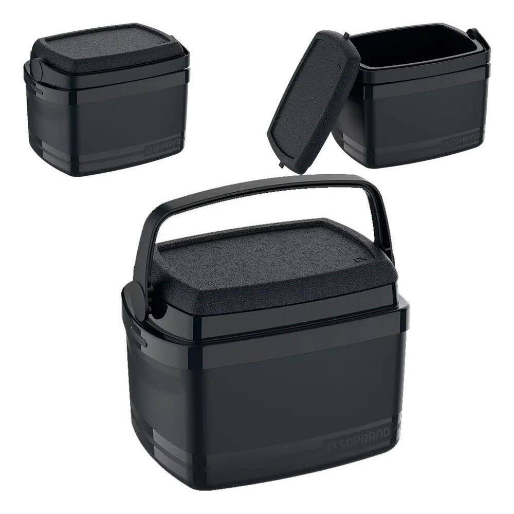 Caixa Térmica Cooler Pequeno 5 Litros Até 6 Latas Preto