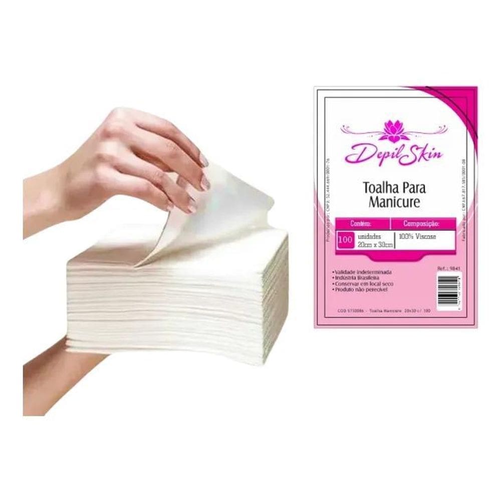 Toalha Descartável Manicure Depil 20X30 Alta Absorção 100 Un