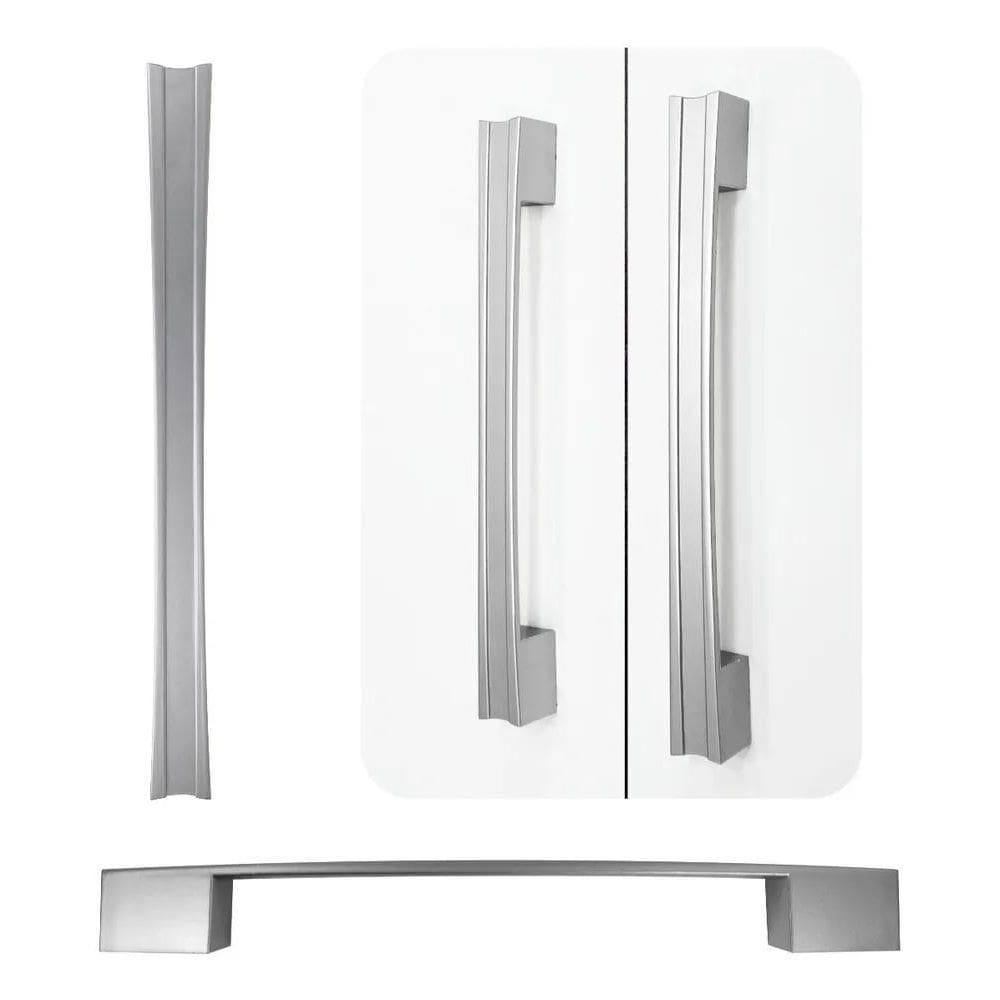 Kit C/10 Puxador Monza 160/192 Mm Porta Cozinha Guarda Roupa