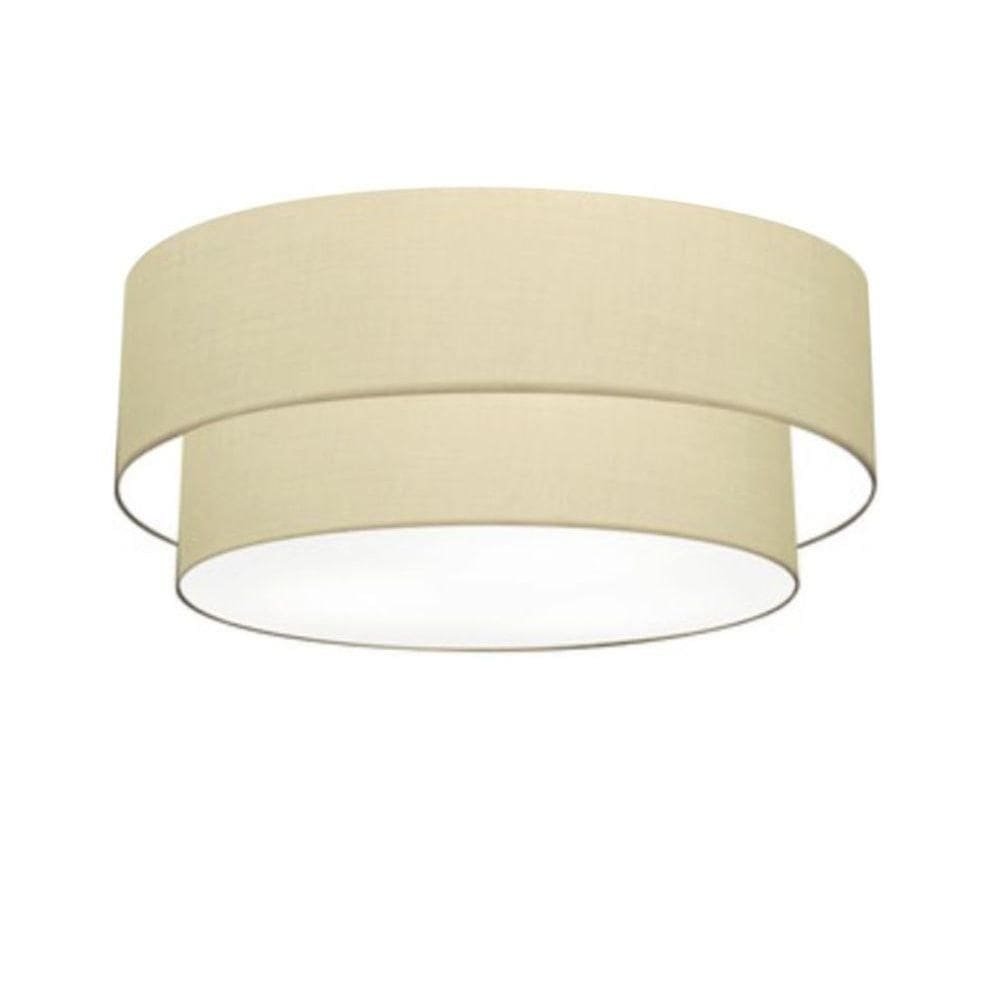 Plafon De Sobrepor Cilíndrico Sp-3063 Cúpula Cor Algodão Crú