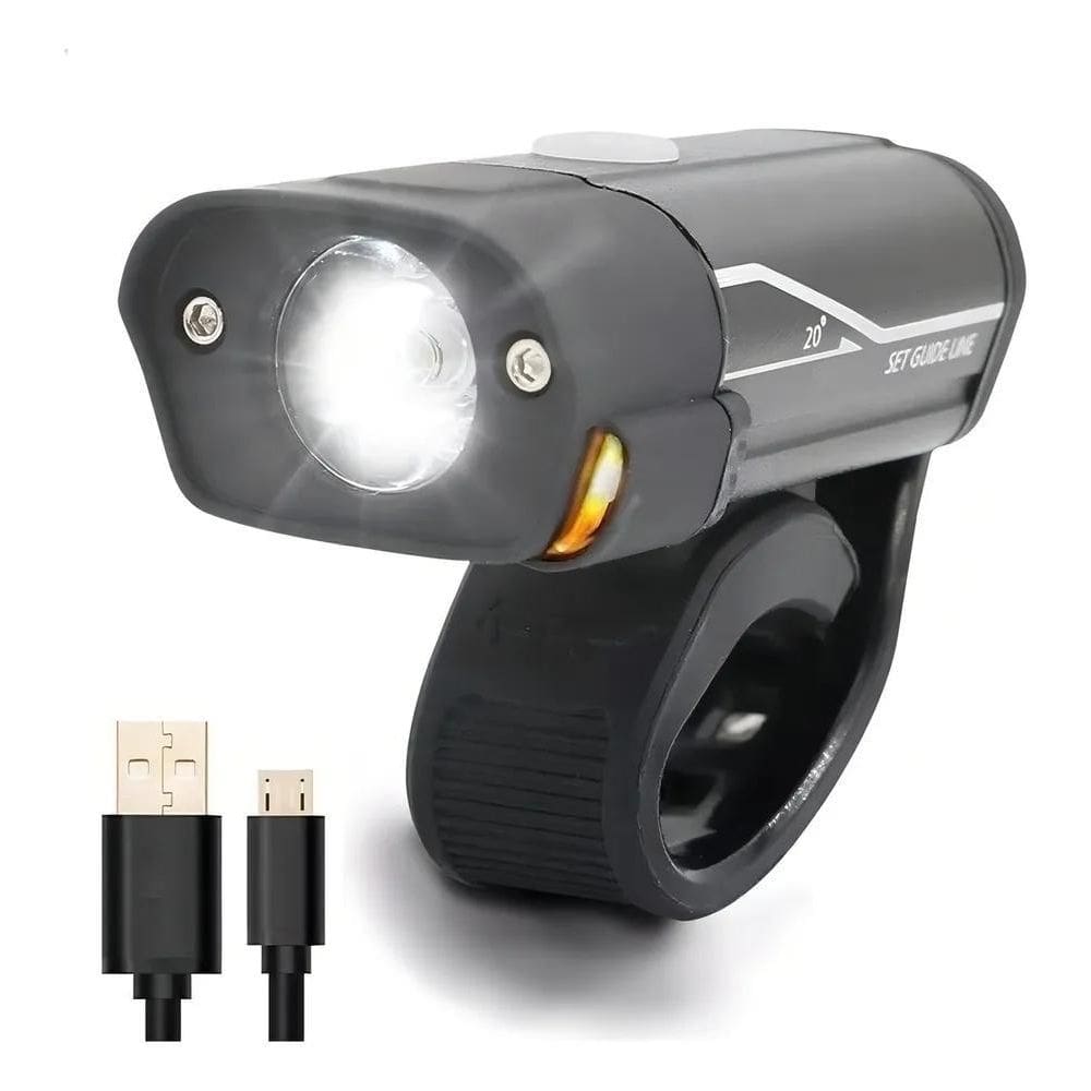 Farol De Bike Usb Lanterna Farol Para Bicicleta Recarregável