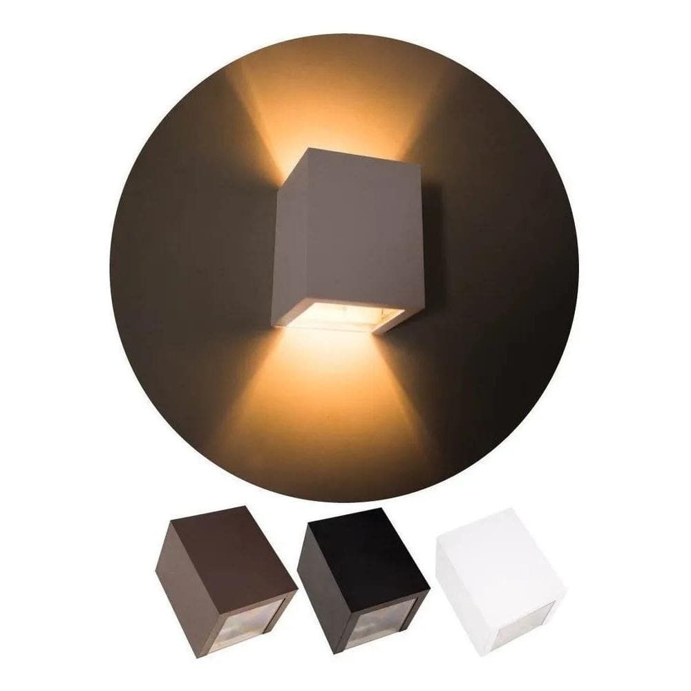 Arandela Efeito 2 Focos Sem Friso Box Policarbonato St1386