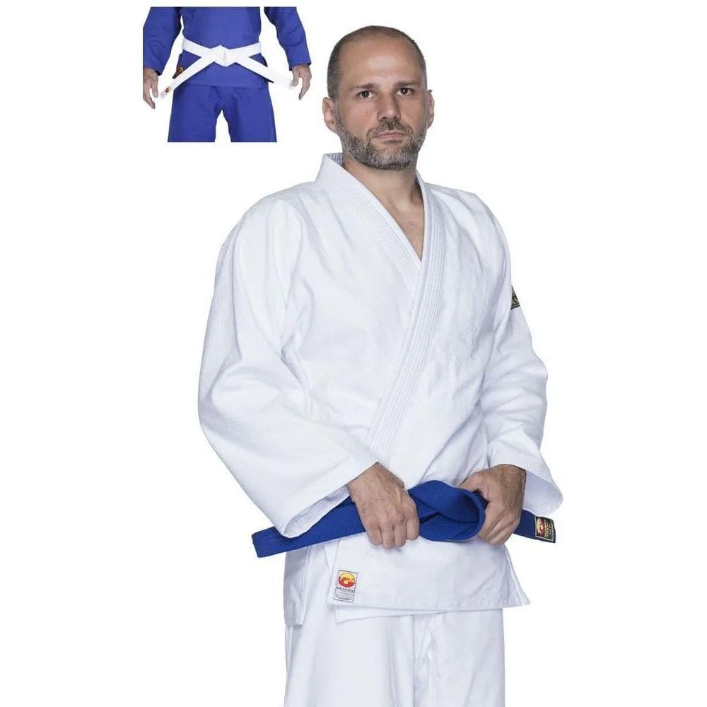 Kimono Judo Trançado Adulto Branco + Faixa Adulto Branca