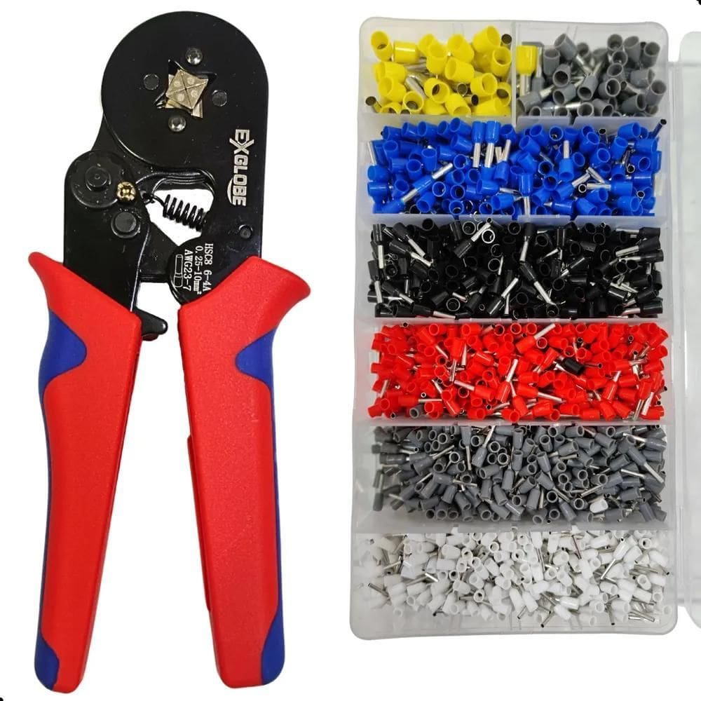 Alicate Crimpar Descascador 1900 Terminais Ilhós Exglobe