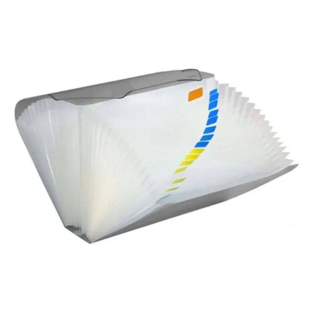 Pasta Sanfonada Plastica A4 31 Divisoes Fume - Dac