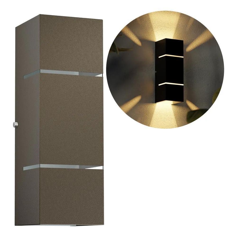 Arandela Externa 2 Fachos E27 Vidro Externa