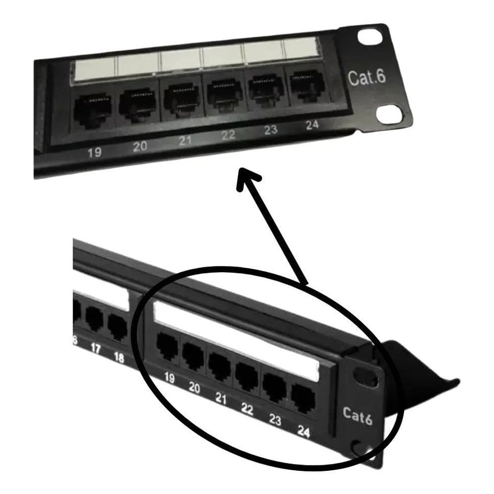 Patch Panel Cat6 Rj45 24Portas Certifica Fluke Rede
