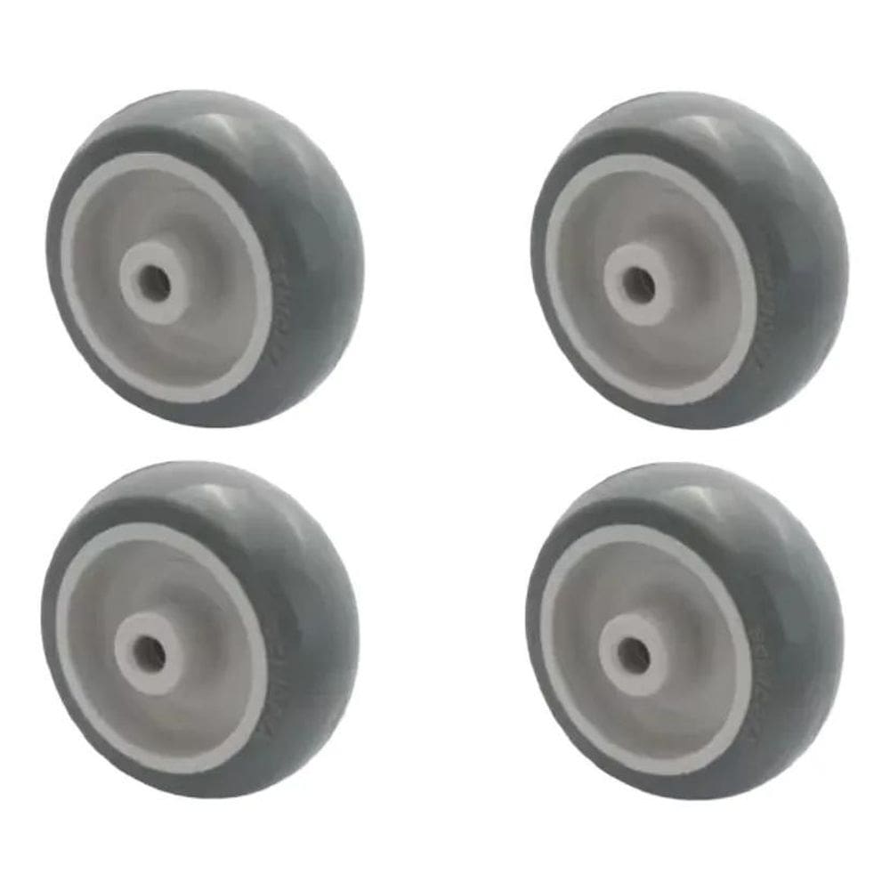 Kit 4 Rodas 3 Polegadas Bp 60Kg Schioppa Rodinhas Borracha