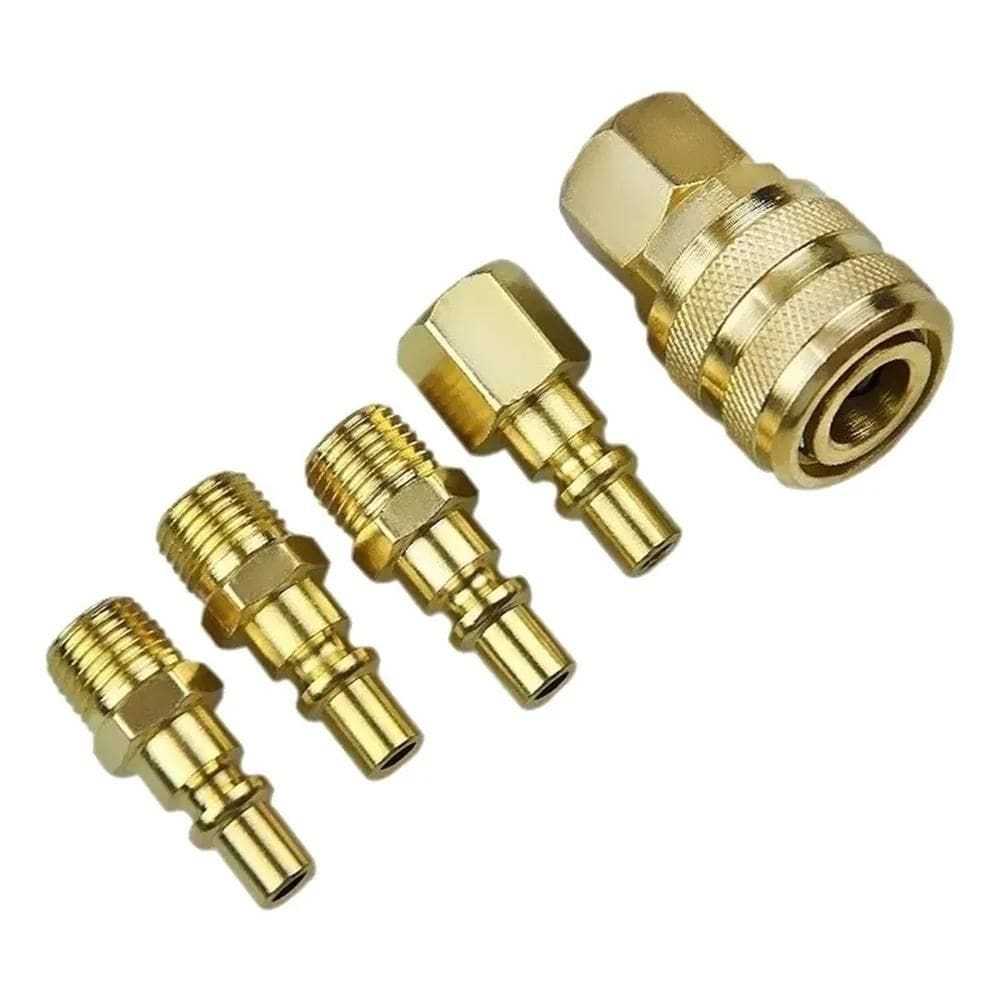 Jogo De Engate Rápido 1/4 Para Mangueiras 5 Peças Eda 9Qm