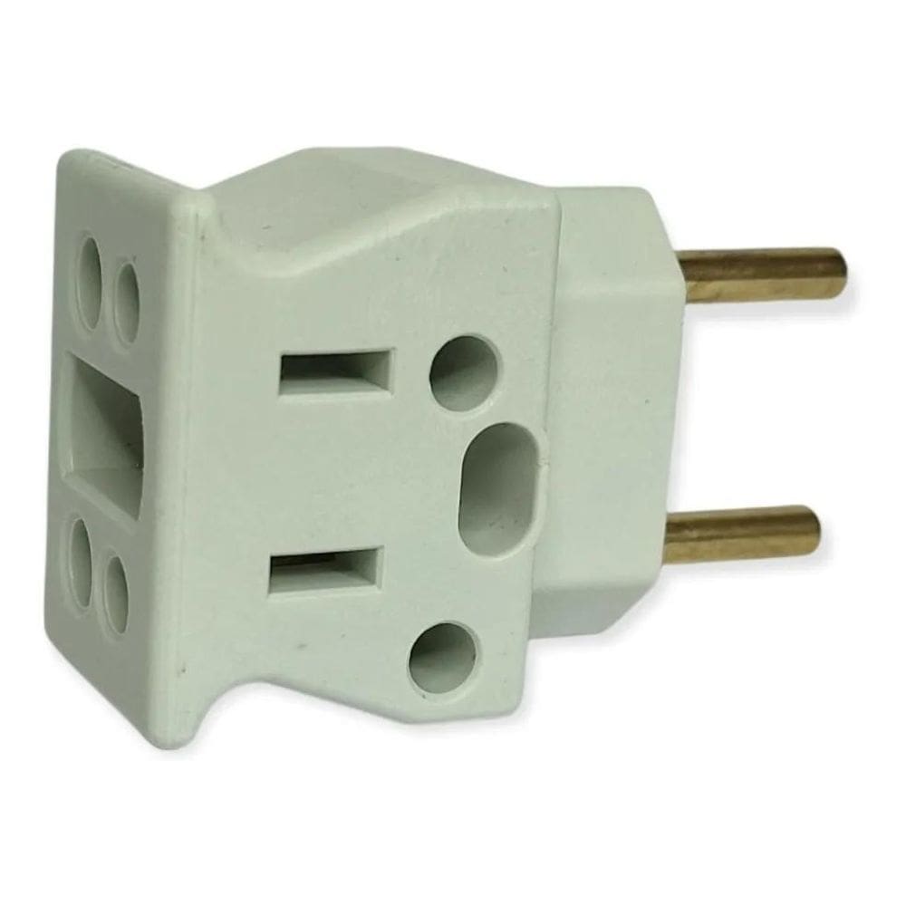 Kit 10 Adaptador Tomada Benjamin 3 Pino Para 2 10 E 20 Amper