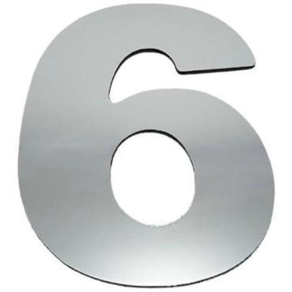 Número Residencial Alumínio Espelhado 6