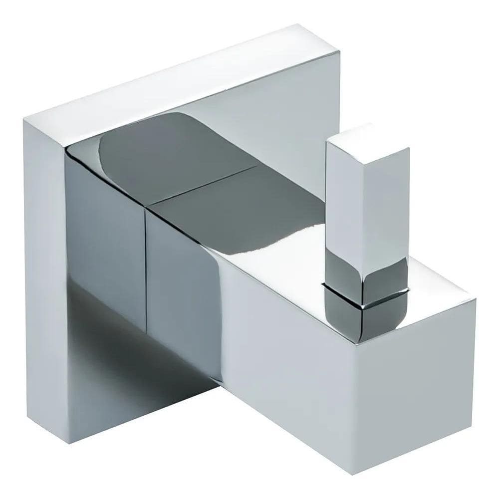 Porta Toalha Gancho Cabide Banheiro Quadrado Cromado