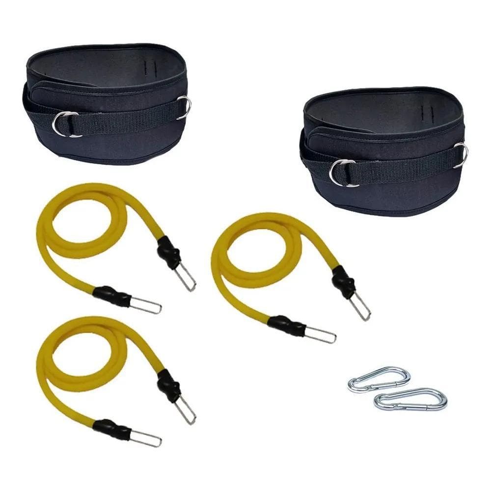 Cinto De Tração Duplo 3 Elasticos Treino De Explosão