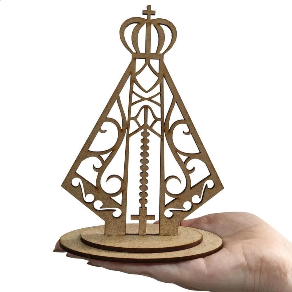 20 Lembrancinha Enfeite Mesa Nossa Senhora Aparecida Mdf Crú