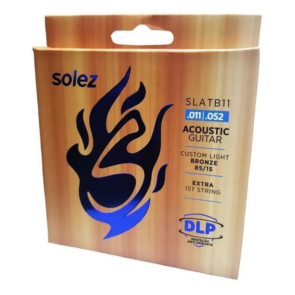 Encordoamento Violão Aço 011 Solez Slatb11 Bronze 85/15